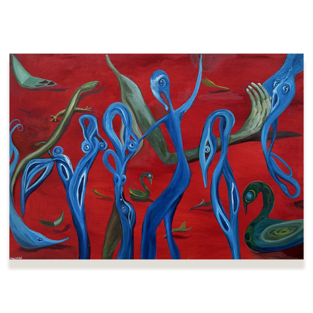 Scarlet Chorus - surreal painting